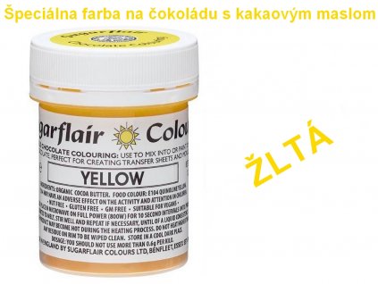 Špeciálna farba na čokoládu s kakaovým maslom ŽLTÁ 35g