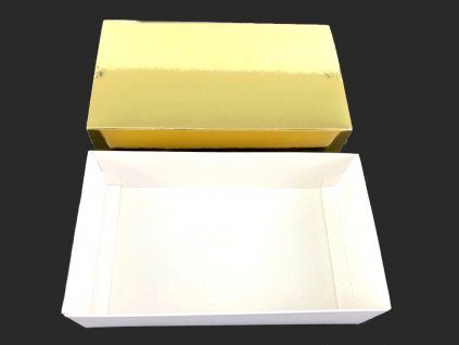 Papierová krabička vysúvacia zlatá 16x9x4,5 cm