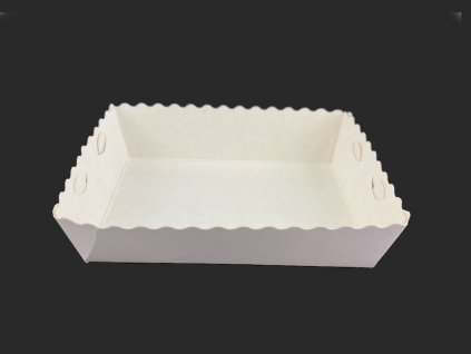 Papierový košík biely 13x9x3,5 cm