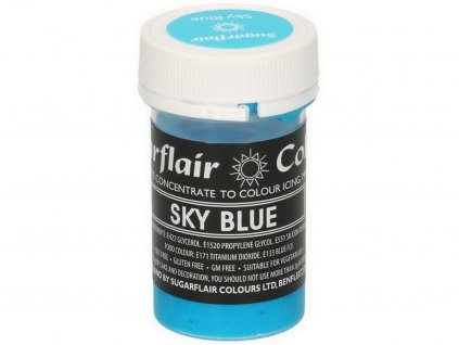 SKY BLUE pastelová modrá gélová farba Sugarflair 25 g