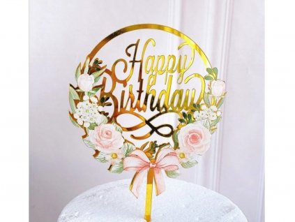 Akrylový zápich Happy Birthday 4