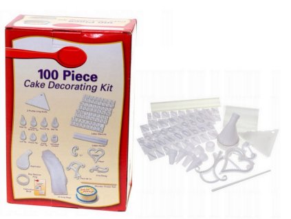 Set na zdobenie torty alebo zákuskov 100 dielov