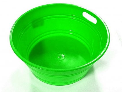 Okrúhla plastová nádobka zelená Ø 14x6 cm