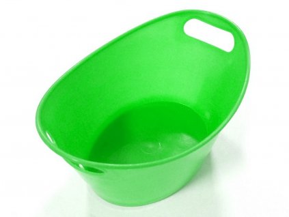 Oválna plastová nádobka zelená 15,5x10x6 cm