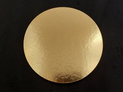 Podložka pod tortu kruhová zlatá tenká O 20 cm