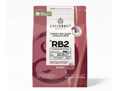 RUBY ružová čokoláda Callebaut 32,8 % - 2,5 kg