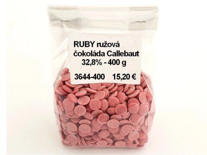 RUBY ružová čokoláda Callebaut 32,8 % 400 g