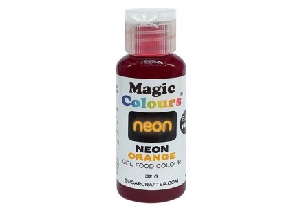 Neónovo oranžová gelová farba Magic Colours – jedlá farba 32g