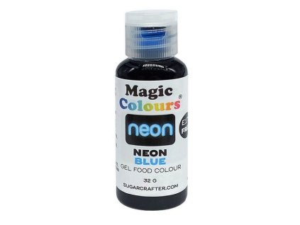 Neónovo modrá gelová farba Magic Colours – jedlá farba 32g