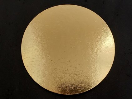 Podložka pod tortu kruhová zlatá tenká O 26 cm