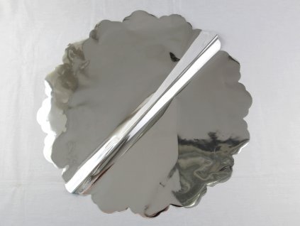 1 0031 Ozdobný papier pod tortu kruh Ø 50 cm strieborný