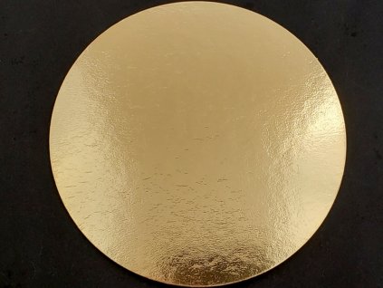 Podložka pod tortu kruhová zlatá tenká O 30 cm