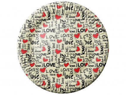 Papierový tanier LOVE 23 cm, 8 ks