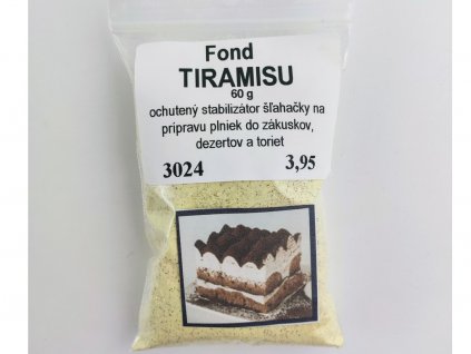 Fond TIRAMISU 60g ochutený stabilizátor šľahačky na prípravu plniek do zákuskov, dezertov a toriet