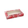 Krabička na vianočné pečivo červená s bielym vzorom (500 g)