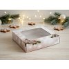 Krabička na vianočné pečivo biela s vločkami (250 g)