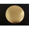 Podložka pod tortu kruhová zlatá tenká O 20 cm