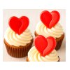 Červené čokoládové srdce 3D 9 ks