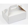 1828 Zákusková krabica biela s úchytkou 26 x 19,5 x 10 cm