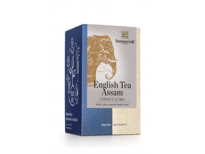 Sonnentor English Tea Assam - černý čaj bio 30,6g porc. dvoukomorový