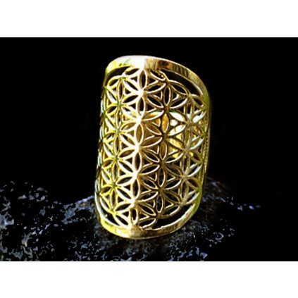 2005 prsten kvet zivota pozlaceny