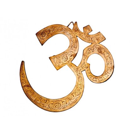 Závěsný Óm z mosazi 8cm