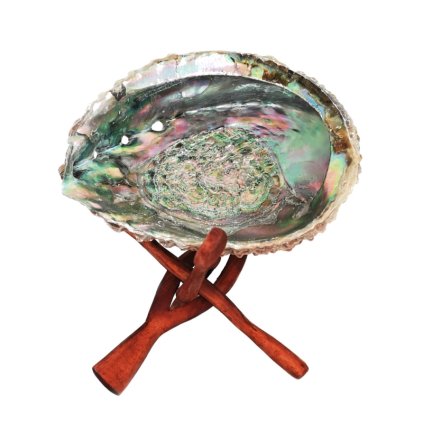 ABALONE velká vykuřovací mušle na stojánku