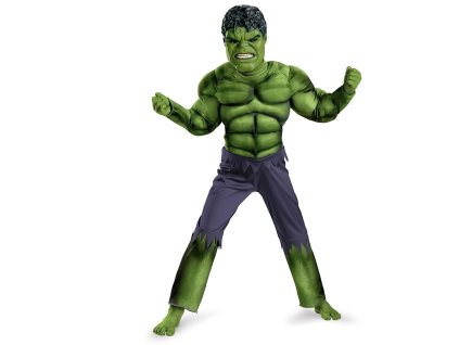 OPBH2277A detsky kostym svalnaty hulk s maskou 110 122 m