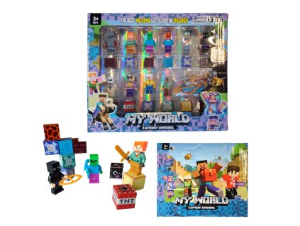 MSTB2298A magneticka stavebnice minecraft s figurkami 36ks
