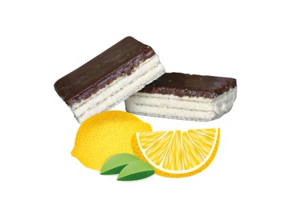 Citronové oplatky polomáčené 600g