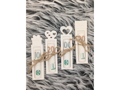Dekorace - Držák na čokoládku nebo peníze - set 4ks