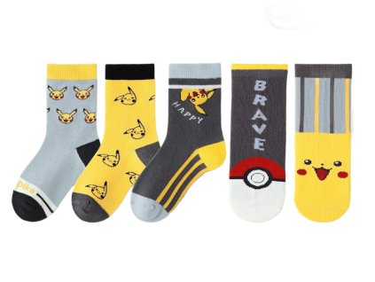 POSN2133A detske ponozky pokemon a pokebal 3 5 let 5ks