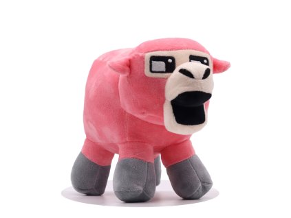 PHPL2215A plysova hracka minecraft ovce ruzova 25cm