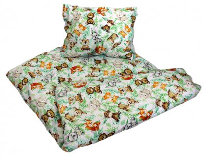 Dětské bavlněné povlečení Barevná zvířátka 1