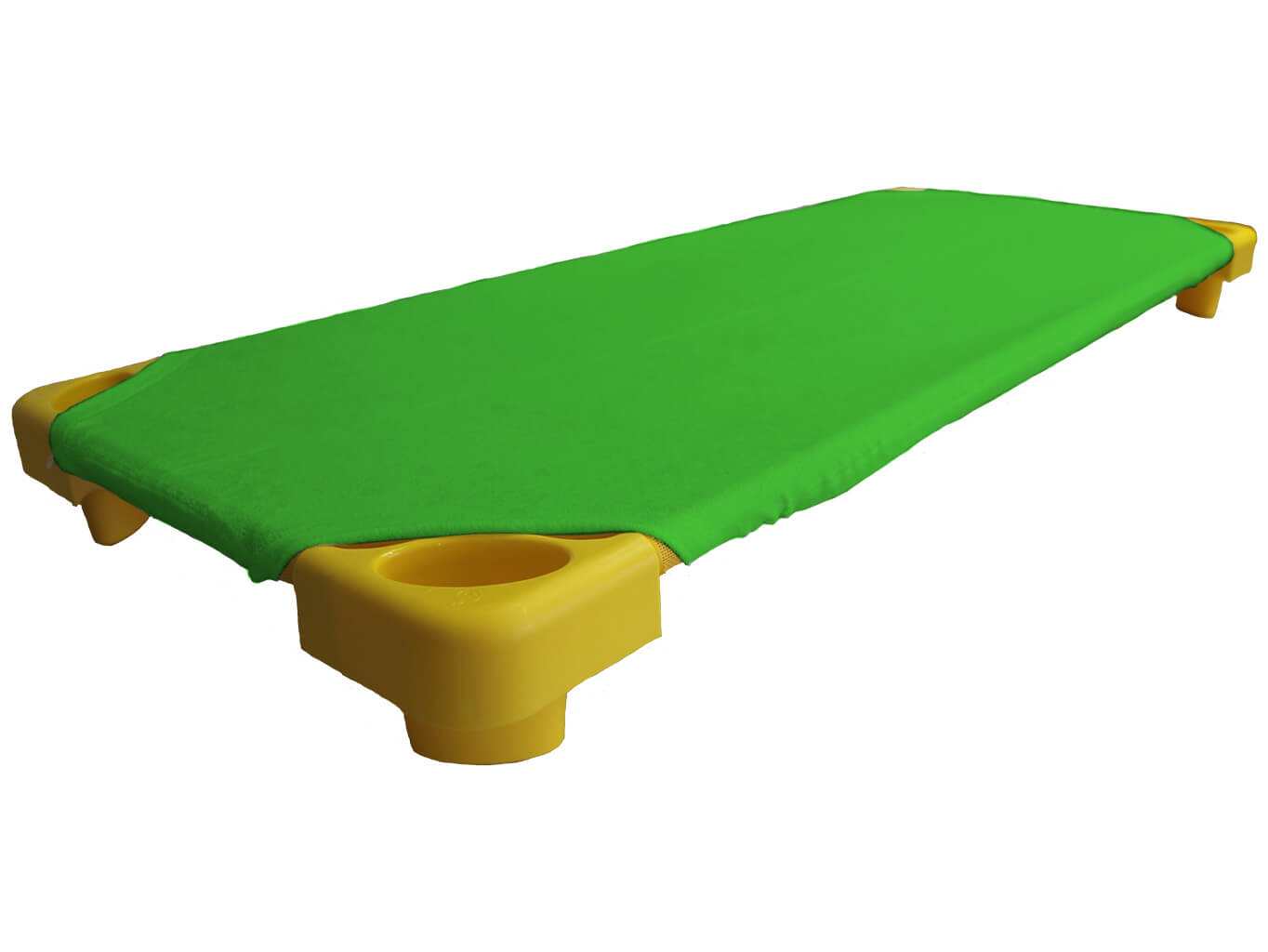 Zelené froté prostěradlo na lehátka do školky Rozměr:: 60 x 120 cm