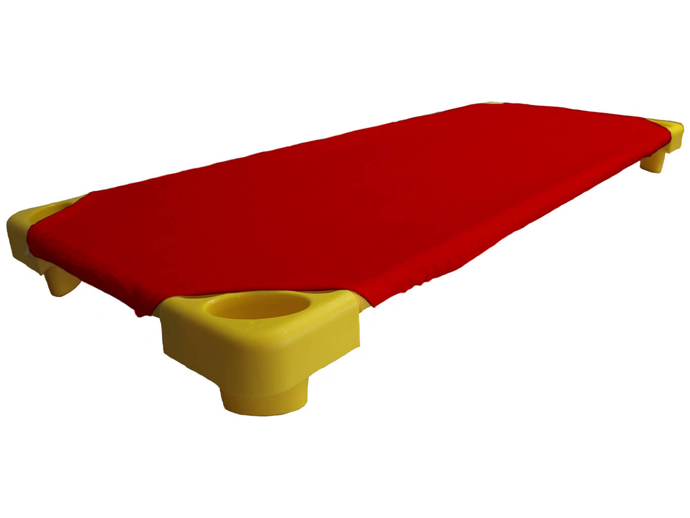 Červené froté prostěradlo na lehátka do školky Rozměr:: 60 x 120 cm