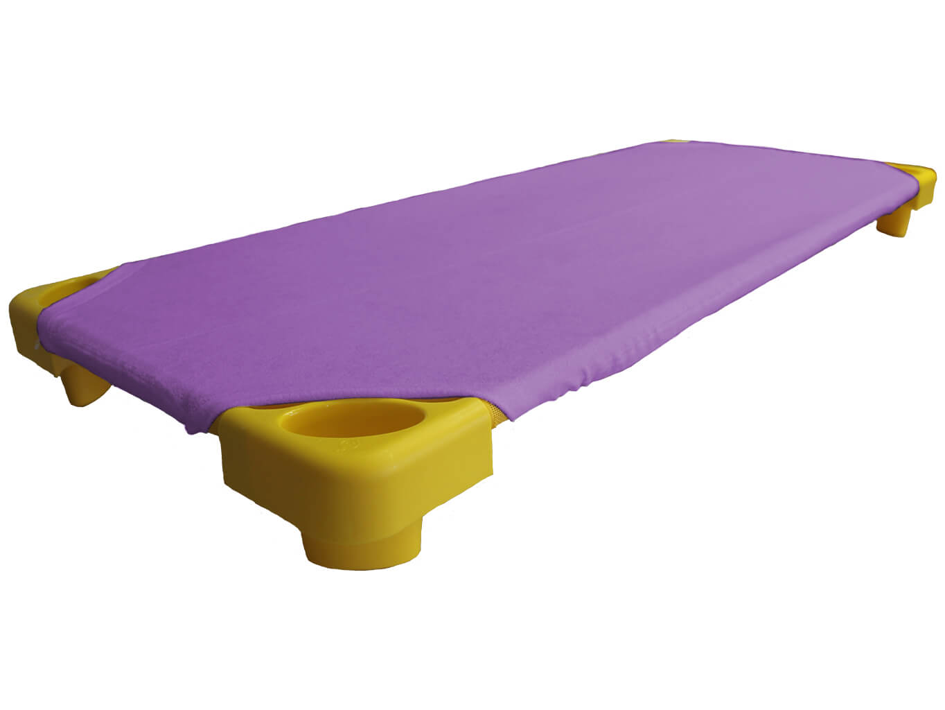 Fialové froté prostěradlo na lehátka do školky Rozměr:: 60 x 120 cm