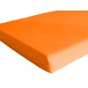 Bavlněné prostěradlo do školky - Oranžová s gumou