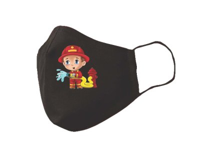 19359 rusko tvarovane dvojvrstvove cierne maly kresleny hasic