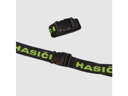 20157 opasok textilny s napismi hasici s plastovou prackou