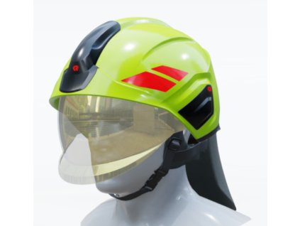 20250 zasahova prilba rosenbauer heros h30 zlaty stit zatylnik pozicne svetlo a polepy
