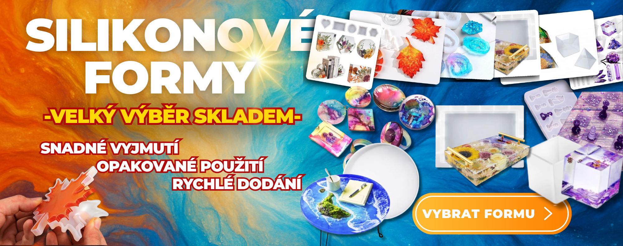 Silikonové formy na pryskyřici