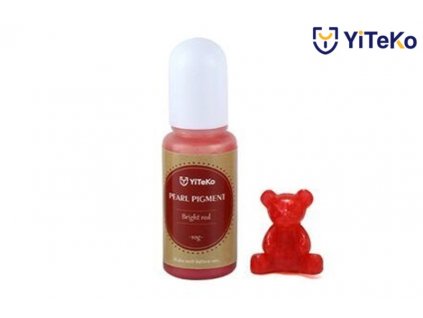 Perleťový pigment do pryskyřice YiTeKo Bright red 02 10ml