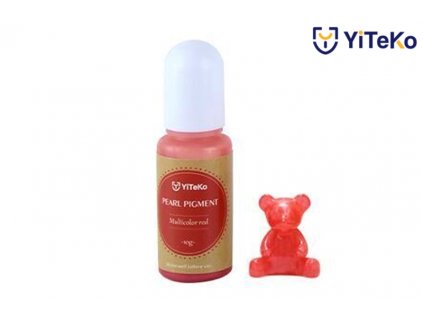 Perleťový pigment do pryskyřice YiTeKo Multicolor red 04 10ml