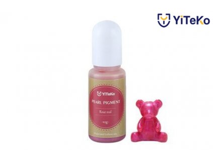 Perleťový pigment do pryskyřice YiTeKo Rose red 08 10ml