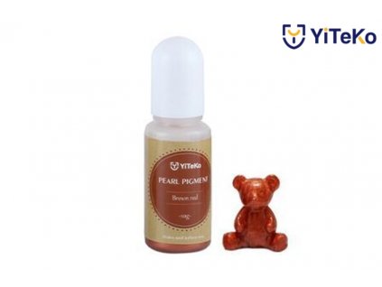 Perleťový pigment do pryskyřice YiTeKo Brown red 13 10ml