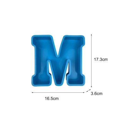 Silikonová forma X312-39 Velké 3D písmeno M 173x153mm