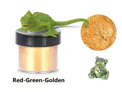 Metalický prášek Chameleon Red Green Golden OS9111 5g