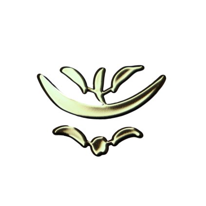 Symbol na orgonity samolepící zlatý KAL100 20mm 1ks