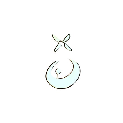 Symbol na orgonity samolepící zlatý KAL102 20mm 1ks